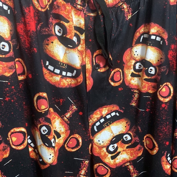 Five nights at Freddy set=Slippers sz11.5+?pant 2XL+Stuffed Keychain main image 6
